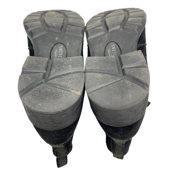 Earth Origins Womens Roxana Black Suede Elastic Block Heel Ankle Bootie Size 6M - Picture 9 of 12